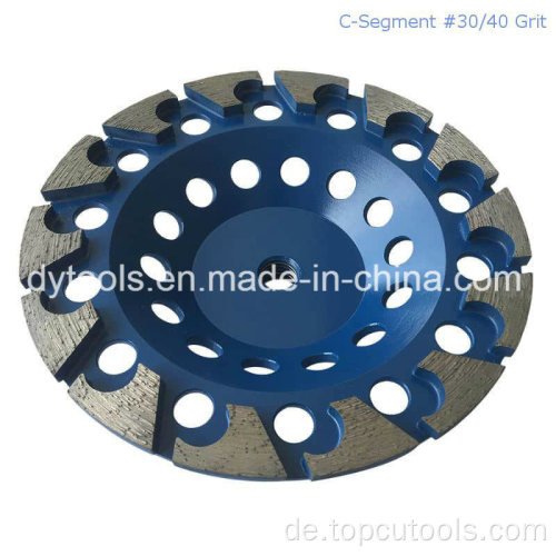 7 Zoll 5/8 &quot;-11 Fadenbohrung Diamond Tasse Schleifrad